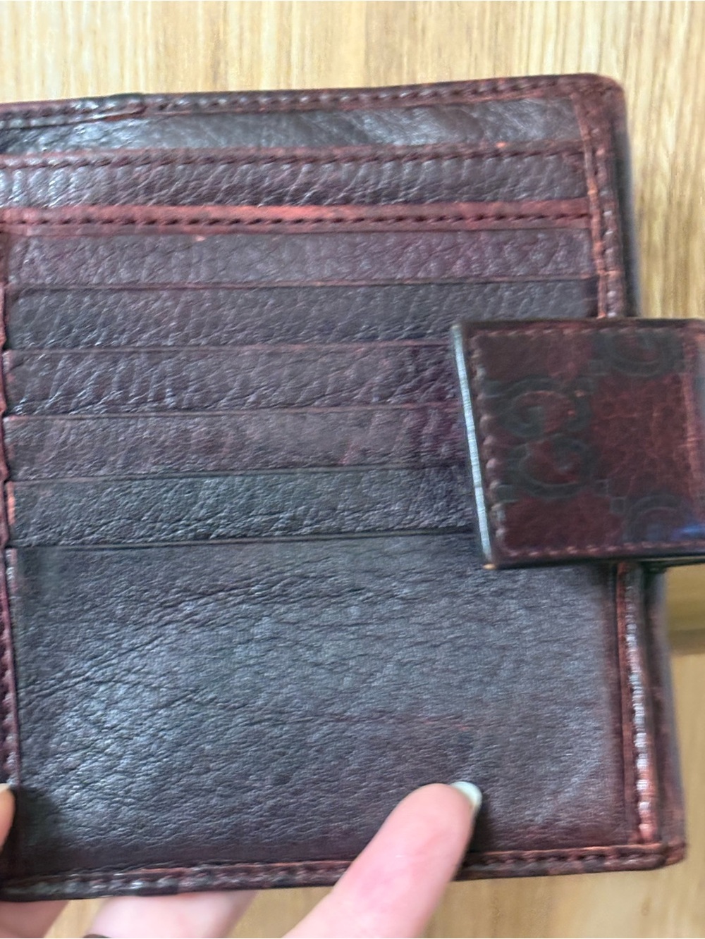 Authentic Gucci Brown Leather Bi-Fold Wallet Vintage - Picture 7 of 15